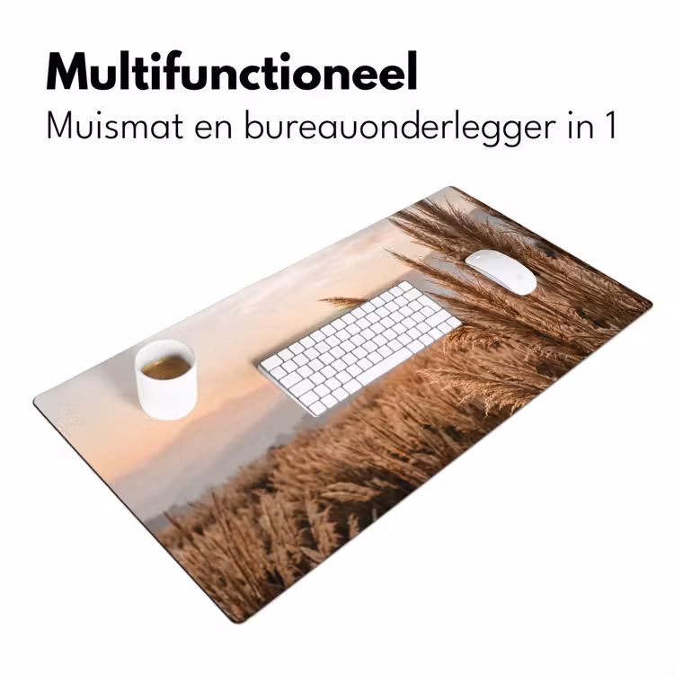 Gras - Veld - Zon - Natuur Muismat XXL klein -sfeer4
