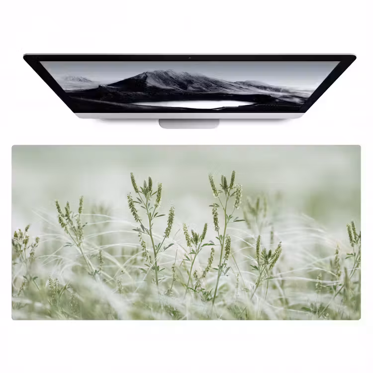 Grassen - Minimalistisch - Groen Muismat XXL klein -zzz3d