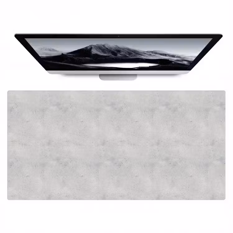 Grijs - Beton - Neutraal Muismat XXL klein 681 -zzz3d