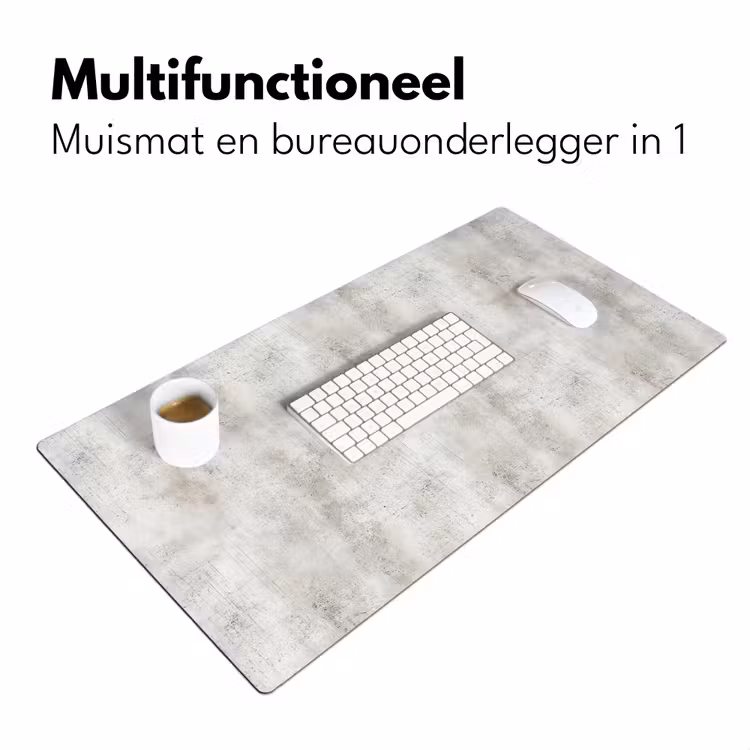 Grijs - Beton - Verweerd Muismat XXL klein 681 -sfeer4
