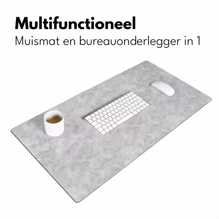Grijs - Marmer - Mat Muismat XXL klein 681 -sfeer4
