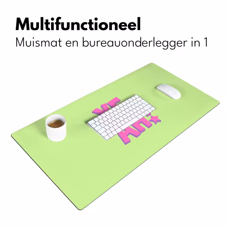 Groen - Neon - Quote Muismat XXL klein -sfeer4