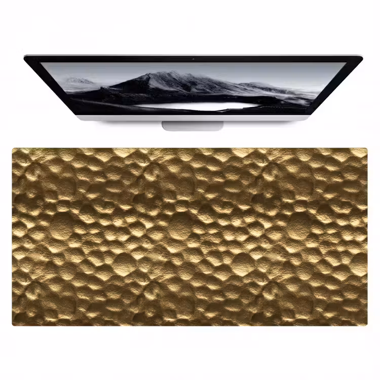 Gehamerd - Reliëf - Textuur - Bronsgoud Muismat XXL klein 681 -zzz3d