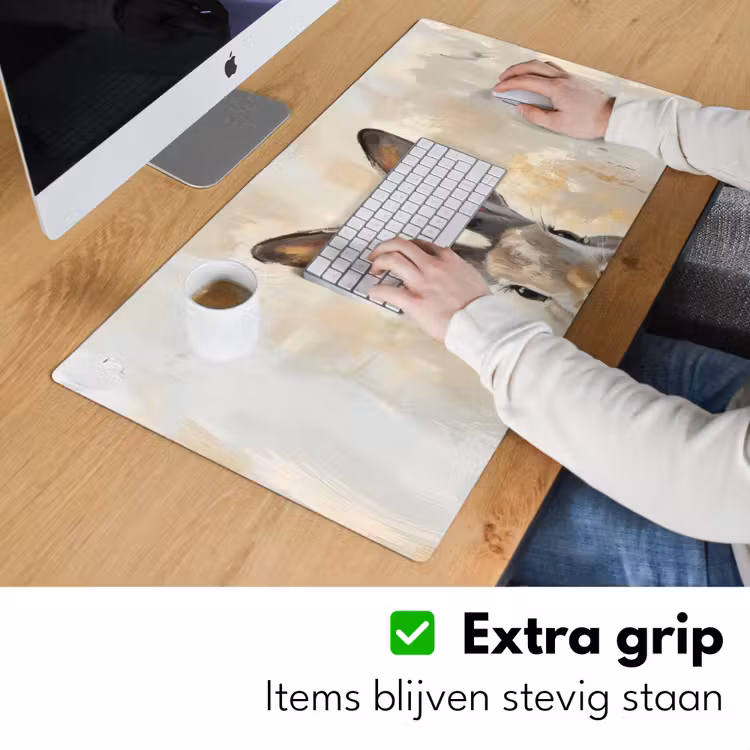 Haas - Oren - Bruin Muismat XXL klein -sfeer3