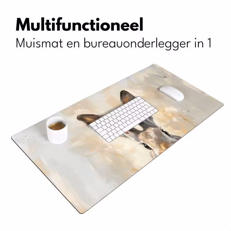 Haas - Oren - Bruin Muismat XXL klein -sfeer4