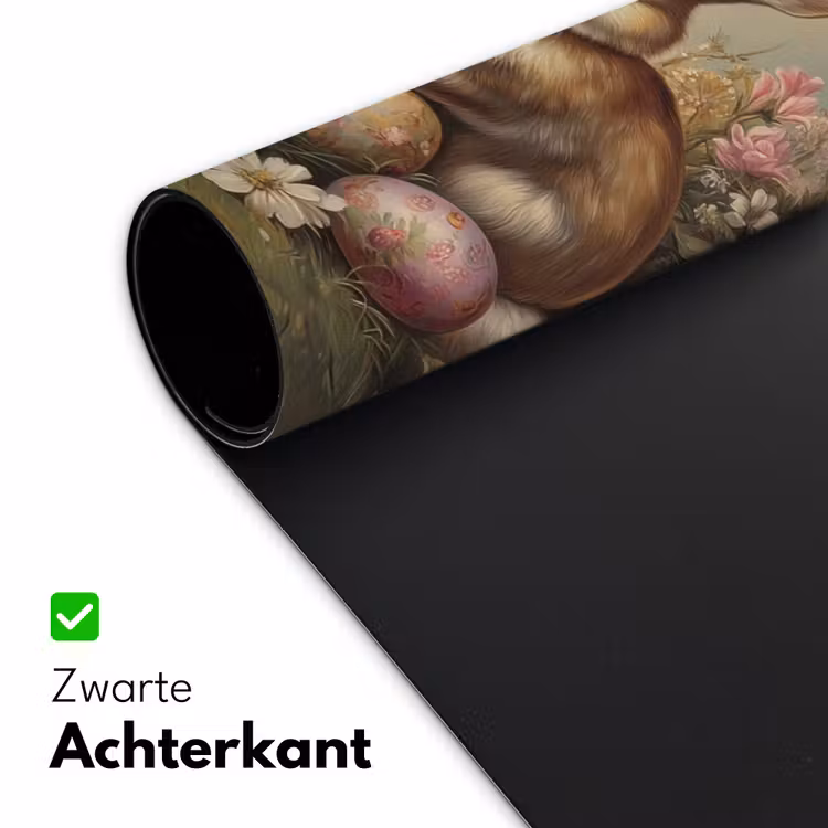 Haas - Stilleven - Bloemen Muismat XXL klein -sfeer2