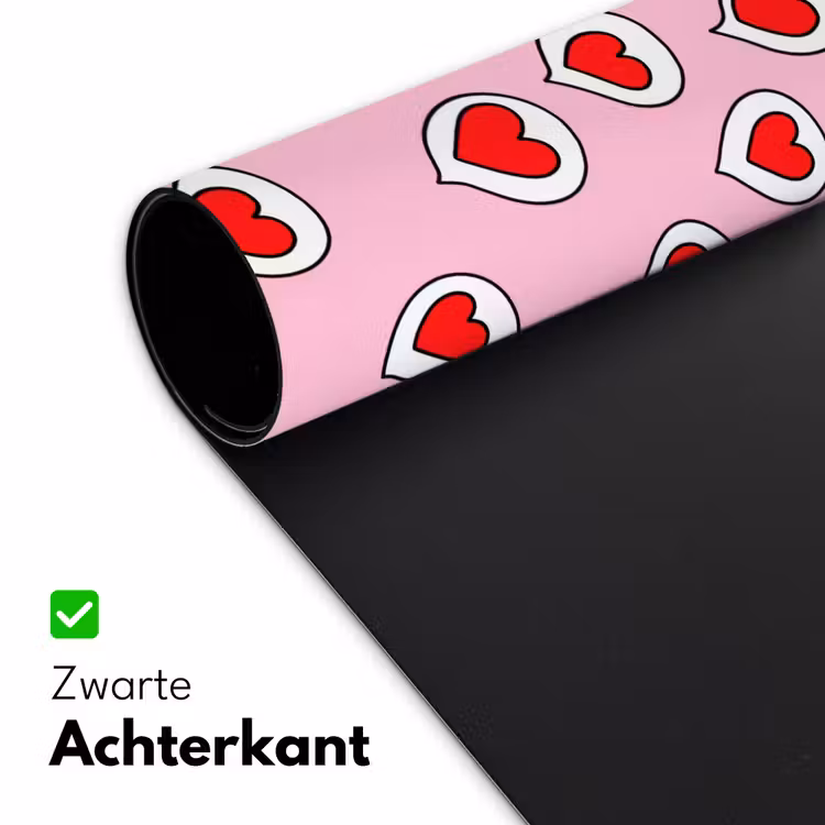 Hartjes - Patroon - Rood Muismat XXL klein 681 -sfeer2
