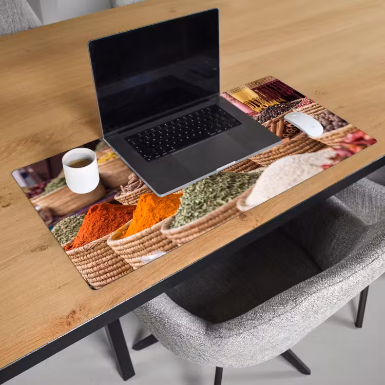 Desk Mat - Herbs - Baskets - Oriental - Kruiden - Manden - Oosters Muismat XXL klein