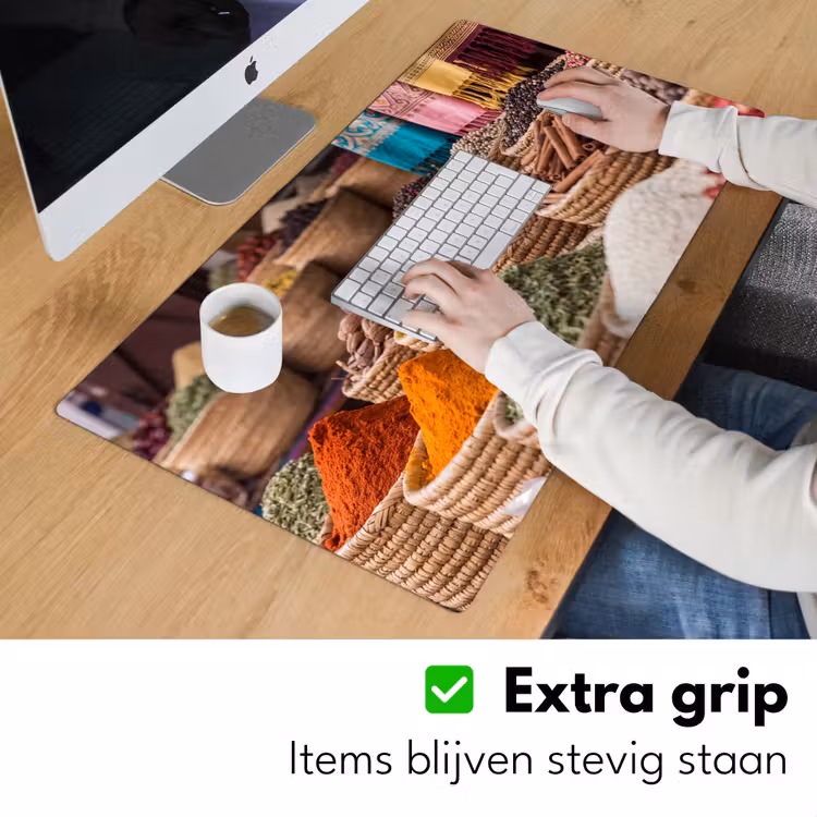 Desk Mat - Herbs - Baskets - Oriental - Kruiden - Manden - Oosters Muismat XXL klein