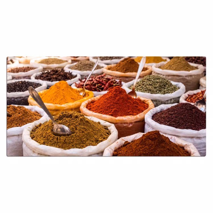 Desk Mat - Herbs - Market - Food - Kruiden - Markt - Eten Muismat XXL klein