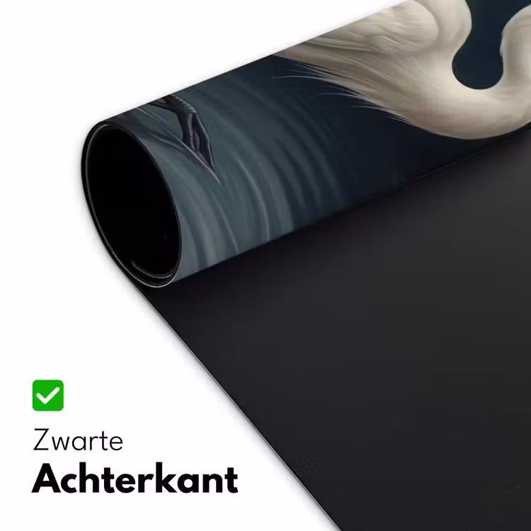 Reiger - Water - Natuur - Modern - Wit Muismat XXL klein -sfeer2
