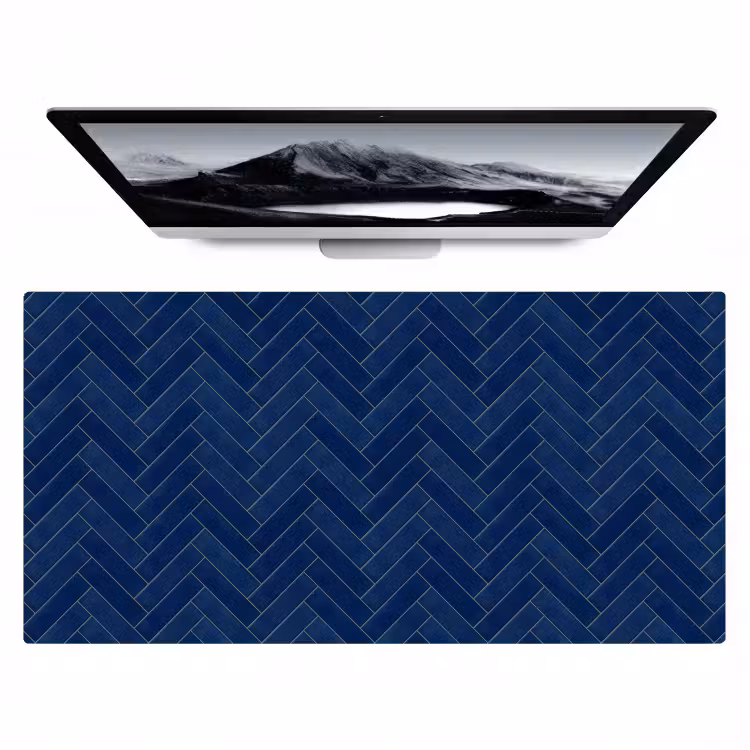 Visgraat - Wandtegel - Donkerblauw - Navy Blue Muismat XXL klein 681 -zzz3d