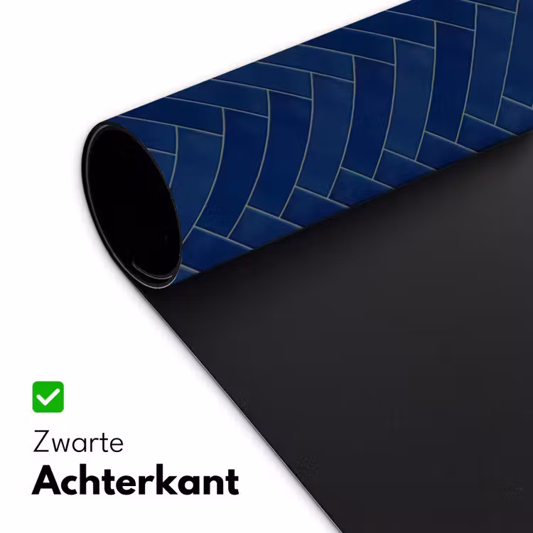 Visgraat - Wandtegel - Donkerblauw - Navy Blue Muismat XXL klein 681 -sfeer2