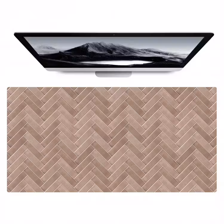 Visgraat - Wandtegel - Oudroze - Terracotta Muismat XXL klein 681 -zzz3d