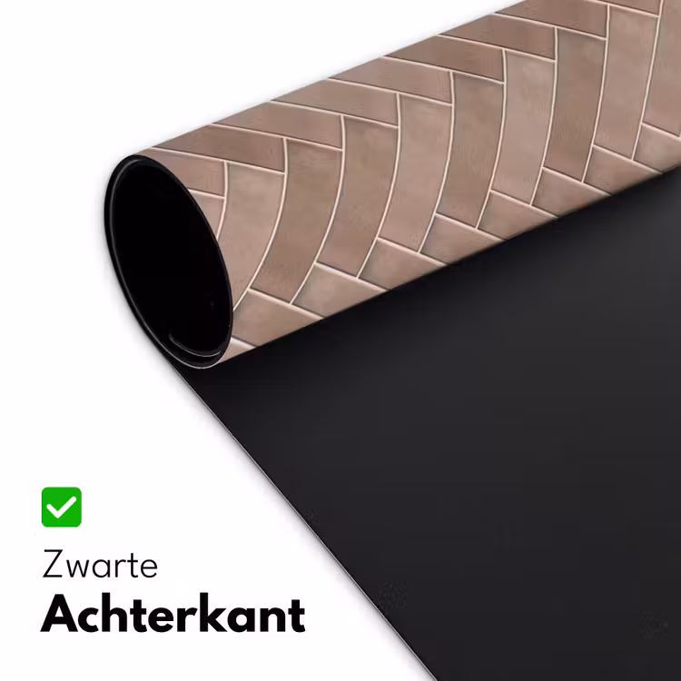 Visgraat - Wandtegel - Oudroze - Terracotta Muismat XXL klein 681 -sfeer2