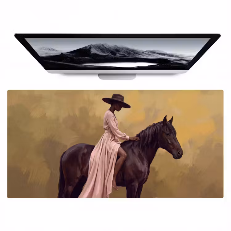Paard - Klassiek - Oker Muismat XXL klein -zzz3d