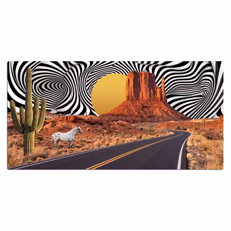 Desk Mat - Horse - Desert - Nature - Paard - Woestijn - Natuur Muismat XXL klein