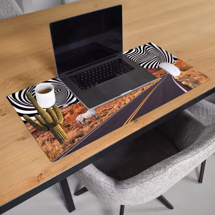 Desk Mat - Horse - Desert - Nature - Paard - Woestijn - Natuur Muismat XXL klein