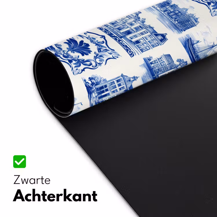 Huizen - Schepen - Blauw Muismat XXL klein 681 -sfeer2