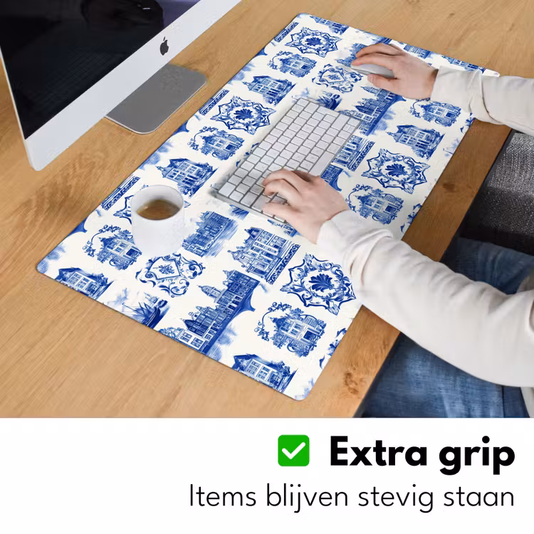 Huizen - Schepen - Blauw Muismat XXL klein 681 -sfeer3