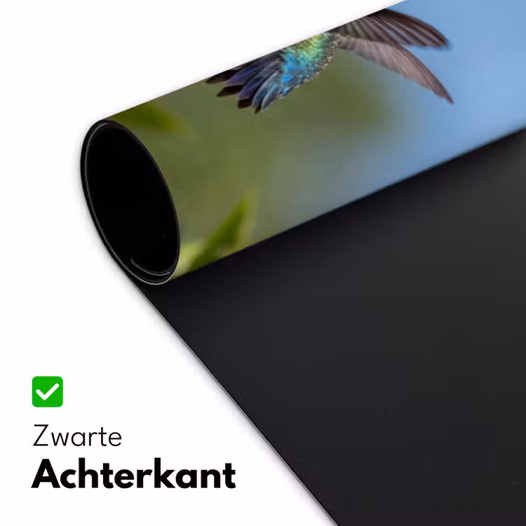 Kolibrie - Bloem - Natuur - Groen Muismat XXL klein -sfeer2
