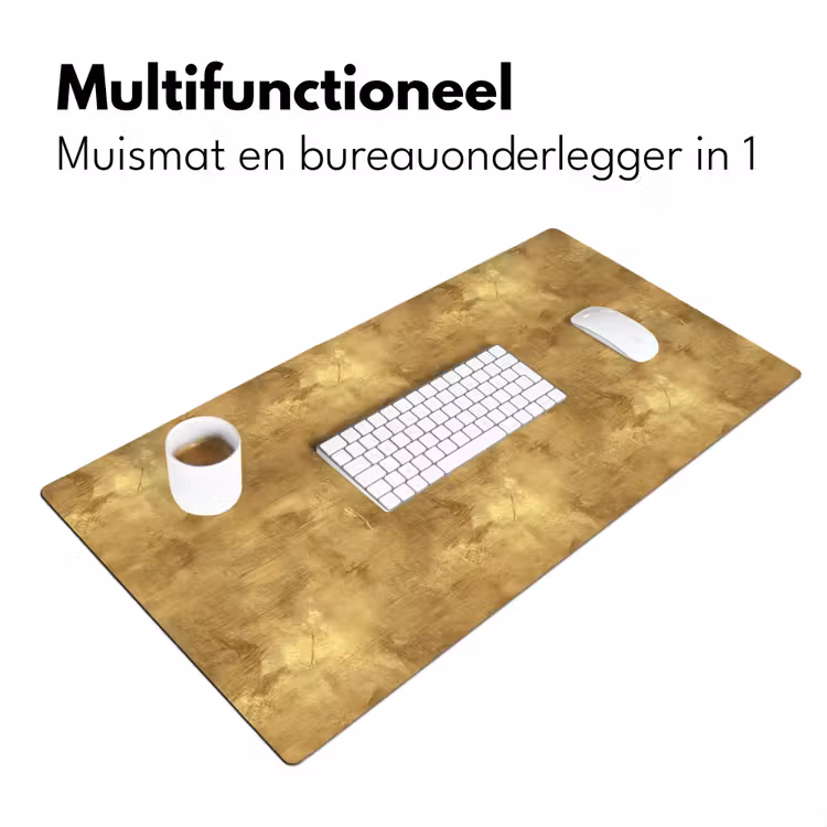Industrieel - Textuur - Goud Muismat XXL klein 681 -sfeer4