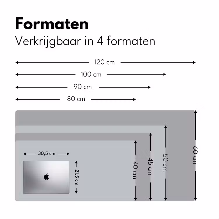 Interieur - Grijs - Licht Muismat XXL klein -sfeer5