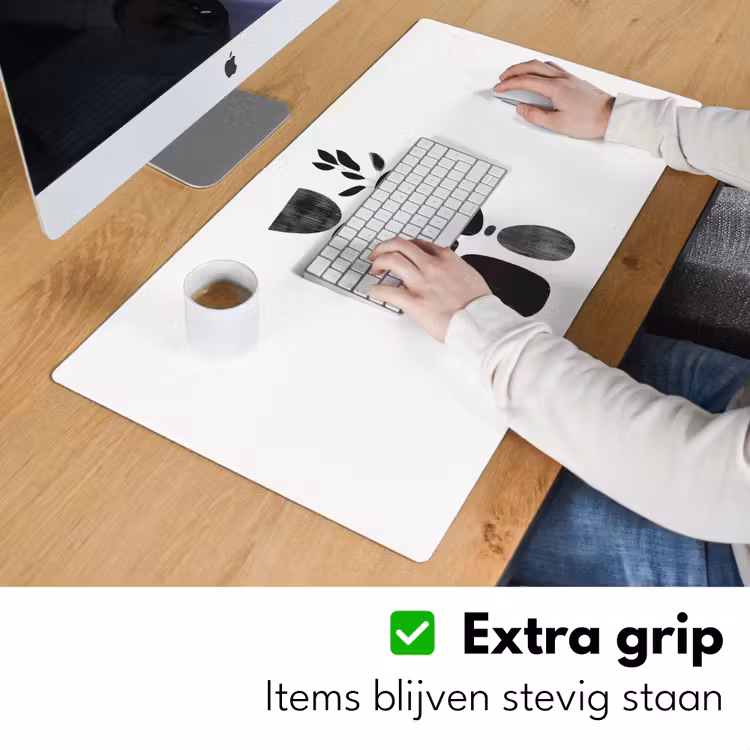 Japandi - Zwart - Abstract Muismat XXL klein -sfeer3