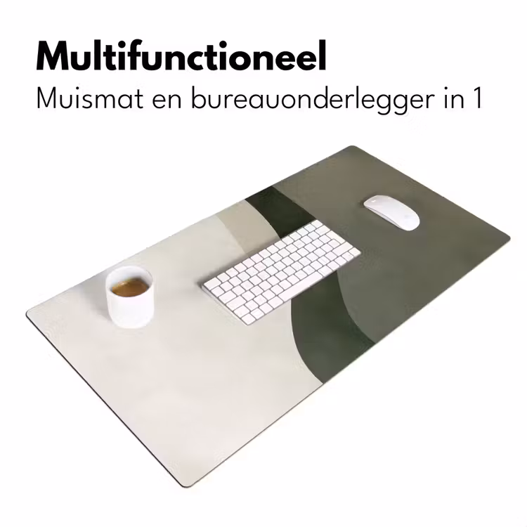 Japandi - Groen - Abstract - Modern Muismat XXL klein -sfeer4