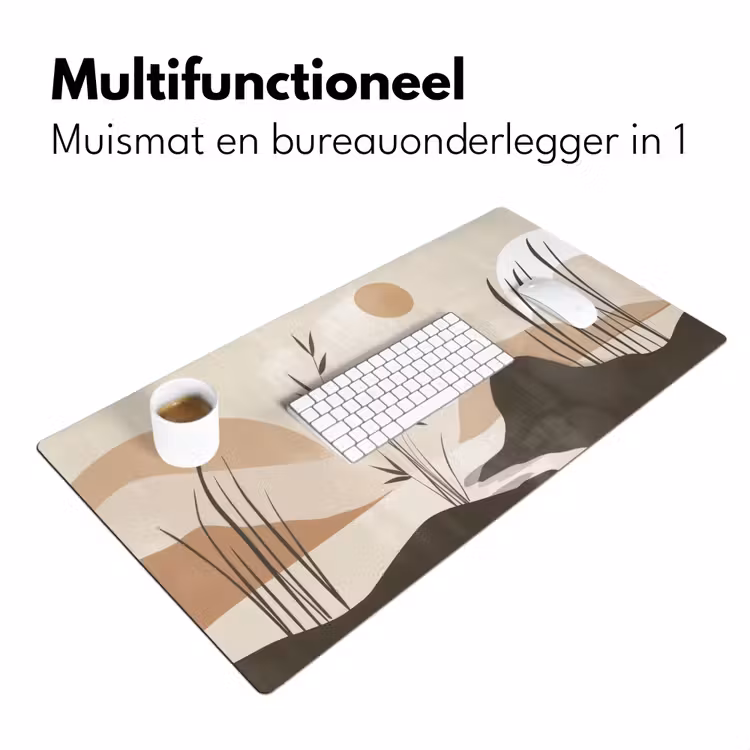 Japandi - Landschap - Beige Muismat XXL klein -sfeer4