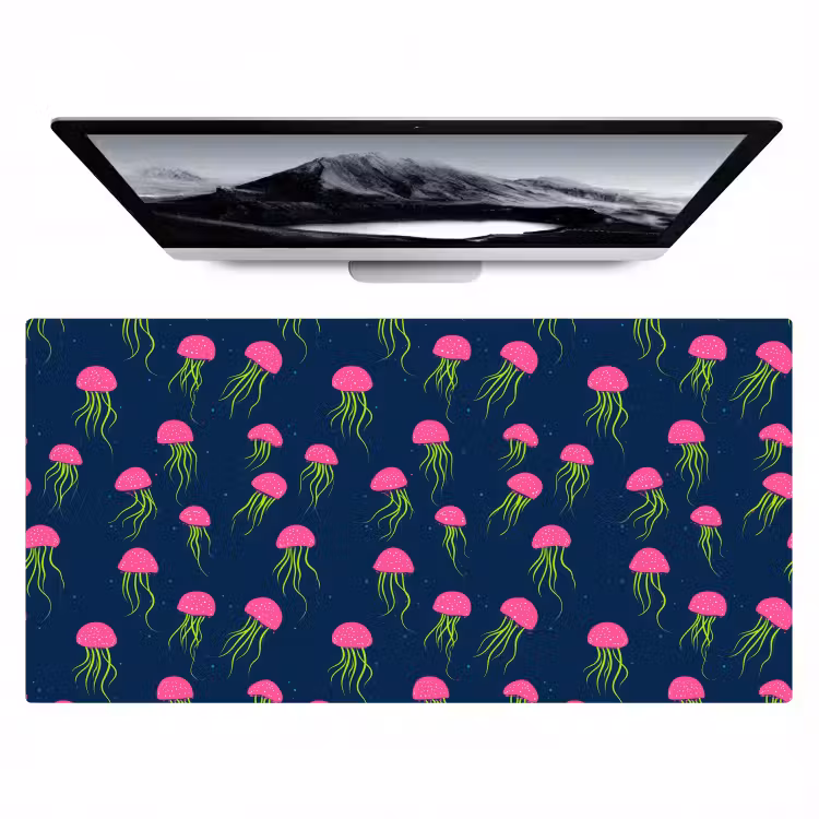 Kwallen - Diepzee - Neon Muismat XXL klein 681 -zzz3d