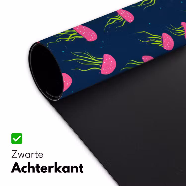 Kwallen - Diepzee - Neon Muismat XXL klein 681 -sfeer2