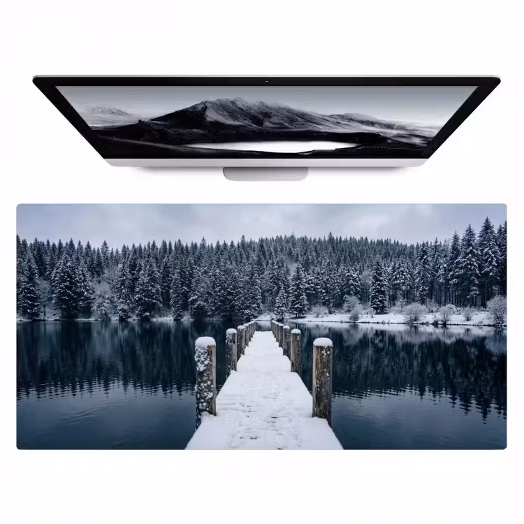 Steiger - Meer - Sneeuw - Bergen - Rustgevend Muismat XXL klein -zzz3d