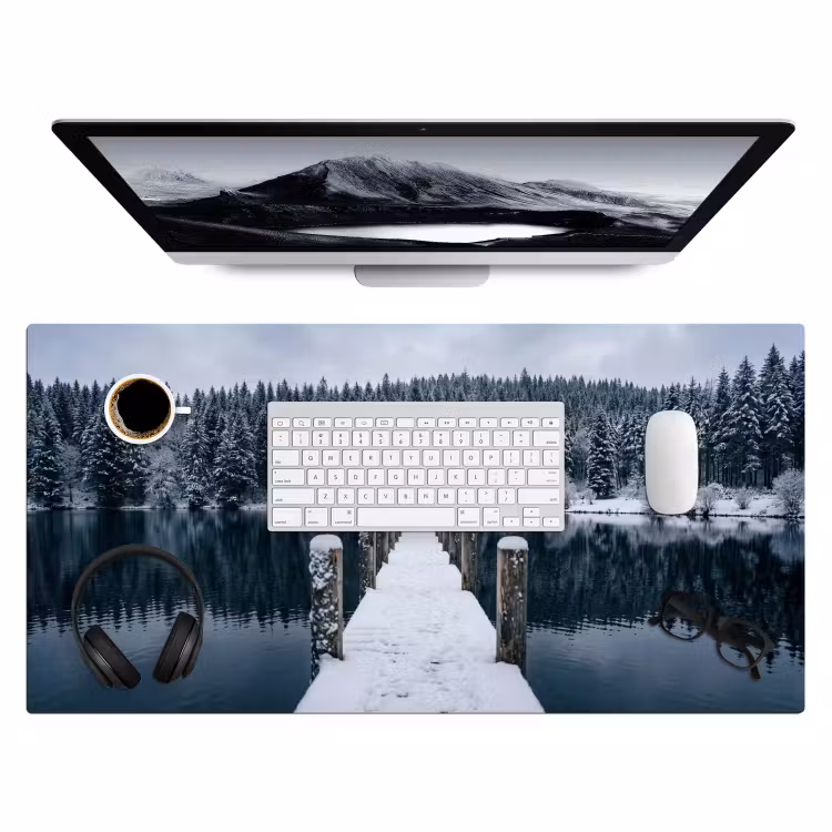 Steiger - Meer - Sneeuw - Bergen - Rustgevend Muismat XXL klein -3d