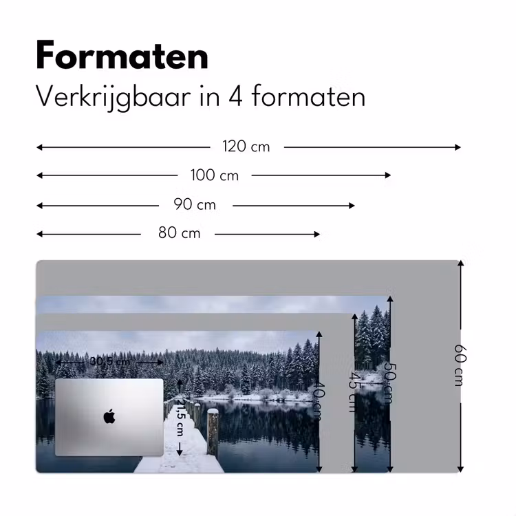 Steiger - Meer - Sneeuw - Bergen - Rustgevend Muismat XXL klein -sfeer5