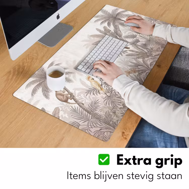 Jungle - Dieren - Palmbomen Muismat XXL klein -sfeer3
