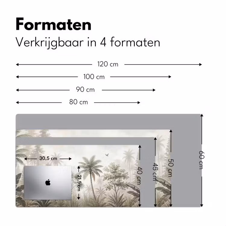 Jungle - Palmbomen - Natuur Muismat XXL klein -sfeer5