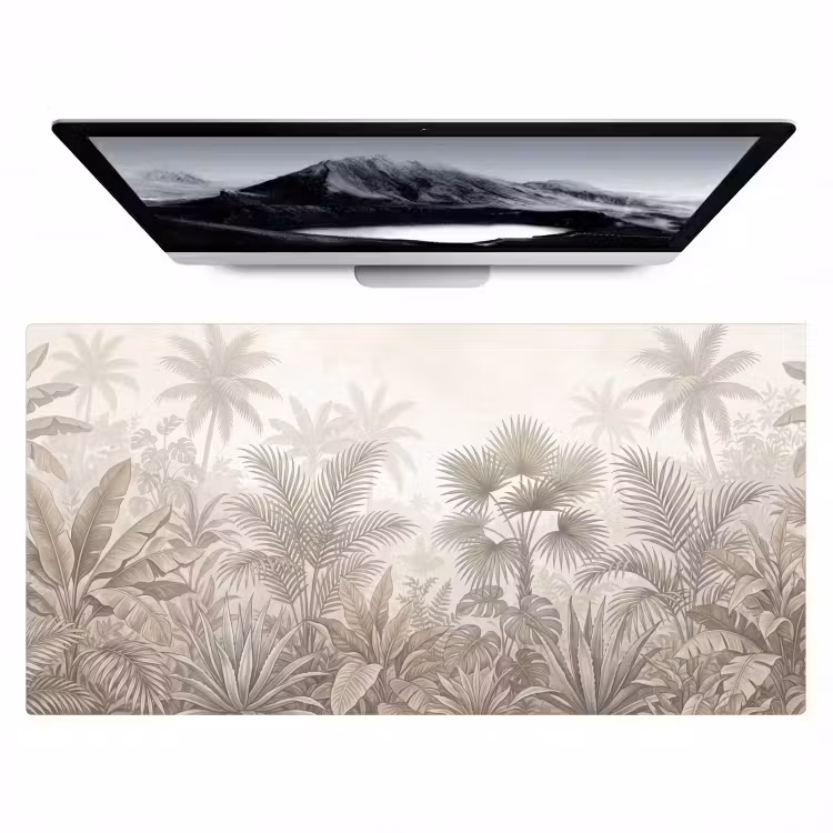 Jungle - Tropisch - Natuur -Vintage - Beige Muismat XXL klein -zzz3d