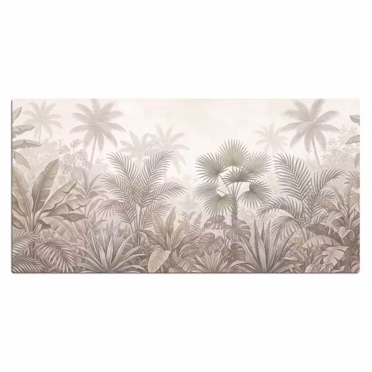 Jungle - Tropisch - Natuur -Vintage - Beige Muismat XXL klein -3d_leeg