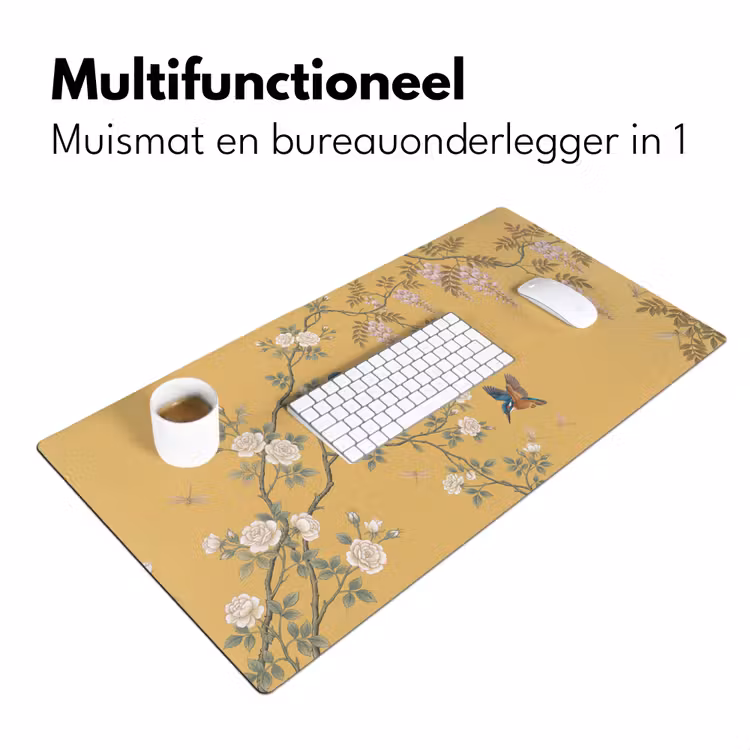 IJsvogels - Bloesem - Geel Muismat XXL klein -sfeer4