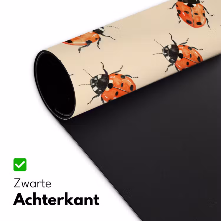 Lieveheersbeestjes - Patroon - Rood Muismat XXL klein 681 -sfeer2