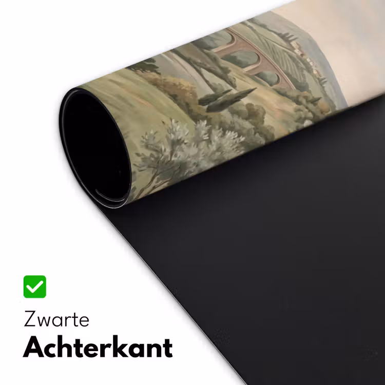 Landschap - Heuvels - Zandpad - Groen Muismat XXL klein -sfeer2