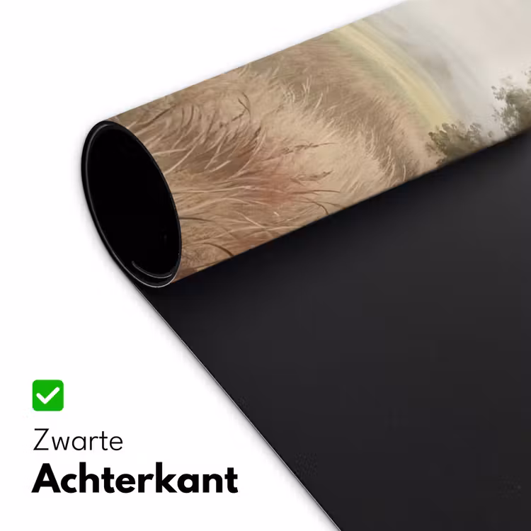 Landschap - Minimalistisch - Beige Muismat XXL klein -sfeer2