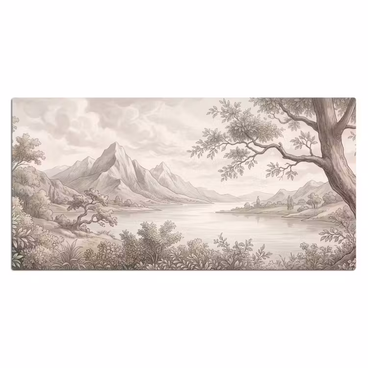 Landschap - Bergen - Meer - Natuur Muismat XXL klein -3d_leeg