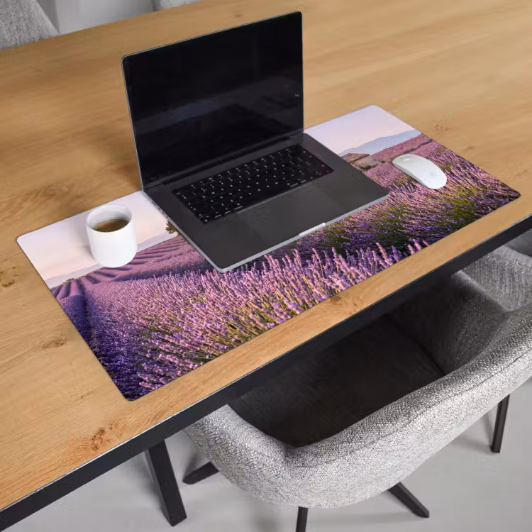 Lavendel - Landschap - Sereen - Paars Muismat XXL klein -sfeer1