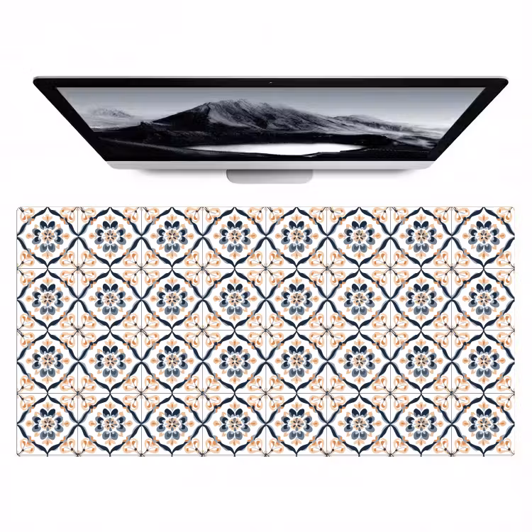 Bladvorm - Patroon - Kleurrijk Muismat XXL klein 681 -zzz3d