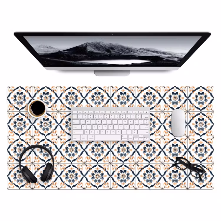 Bladvorm - Patroon - Kleurrijk Muismat XXL klein 681 -3d