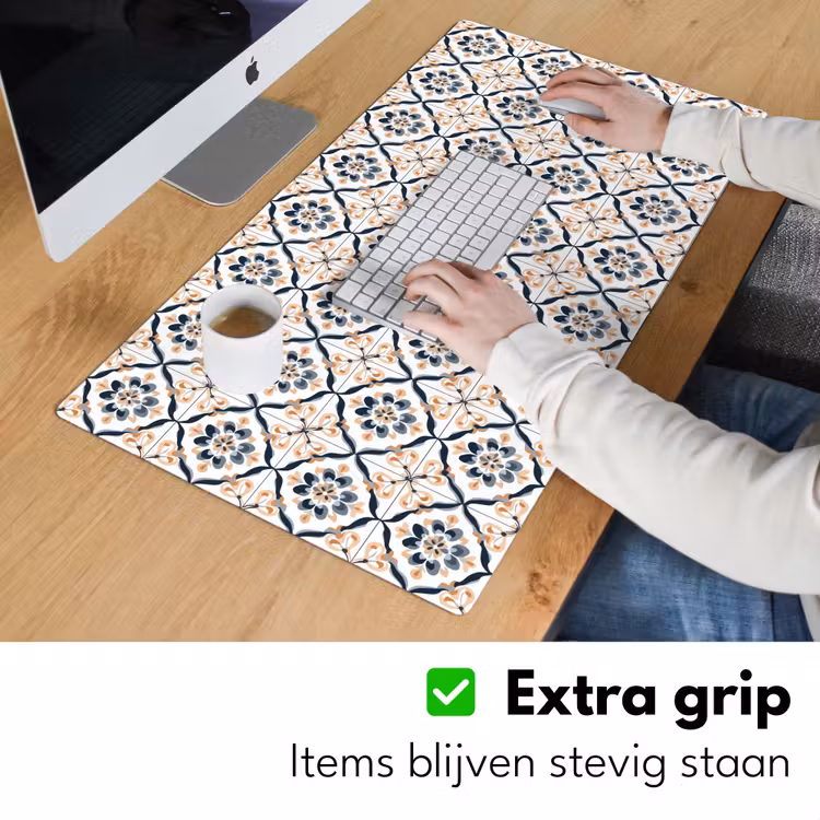 Bladvorm - Patroon - Kleurrijk Muismat XXL klein 681 -sfeer3