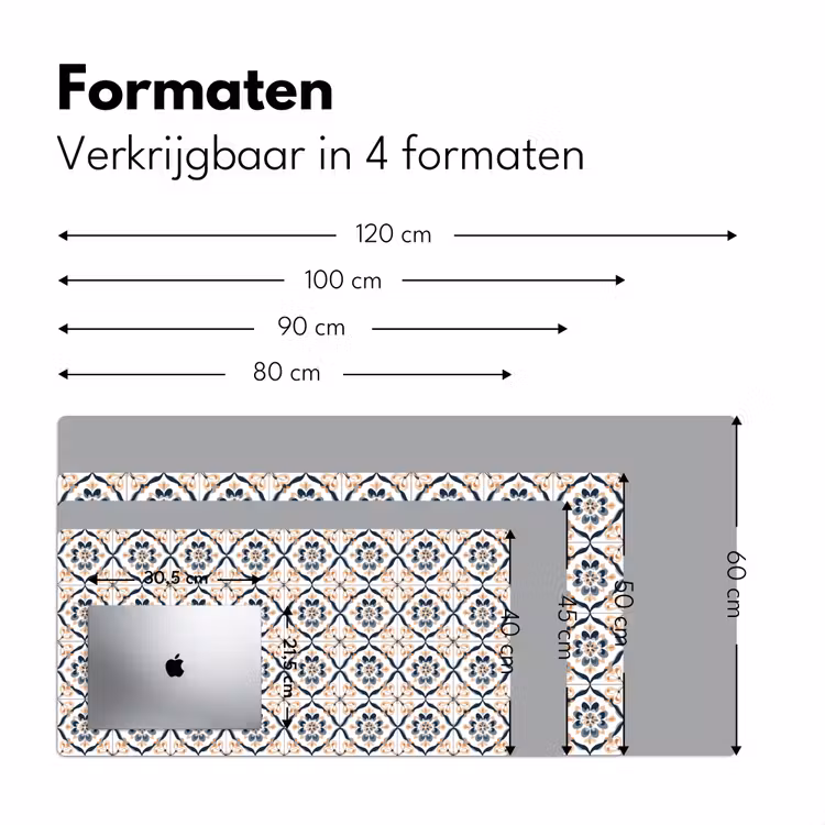 Bladvorm - Patroon - Kleurrijk Muismat XXL klein 681 -sfeer5