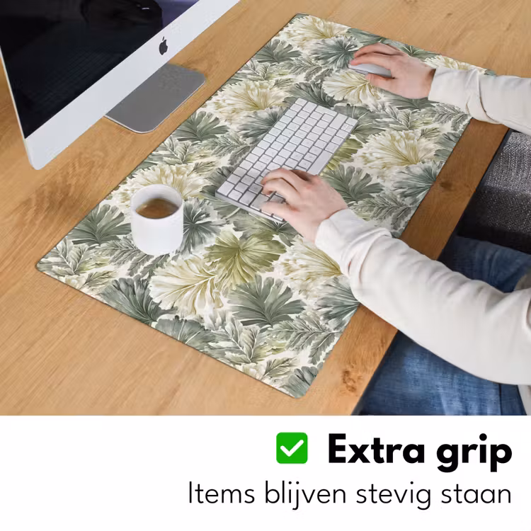 Bladeren - Botanisch - Groen Muismat XXL klein 681 -sfeer3